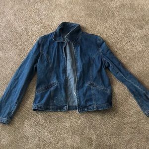 Zip up denim jacket